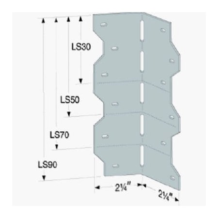 Simpson Strong-Tie G90 7 ADJ L Angle LS70